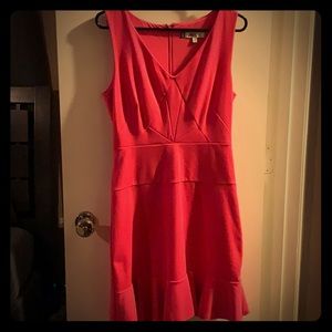 Jennifer Lopez Pink Ruffle Sheath Dress